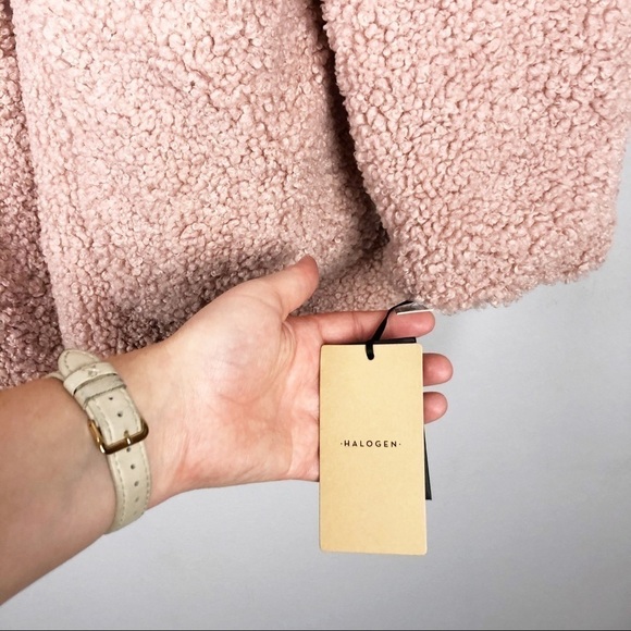 Halogen Pink Teddy Coat Size XL - Picture 5 of 8